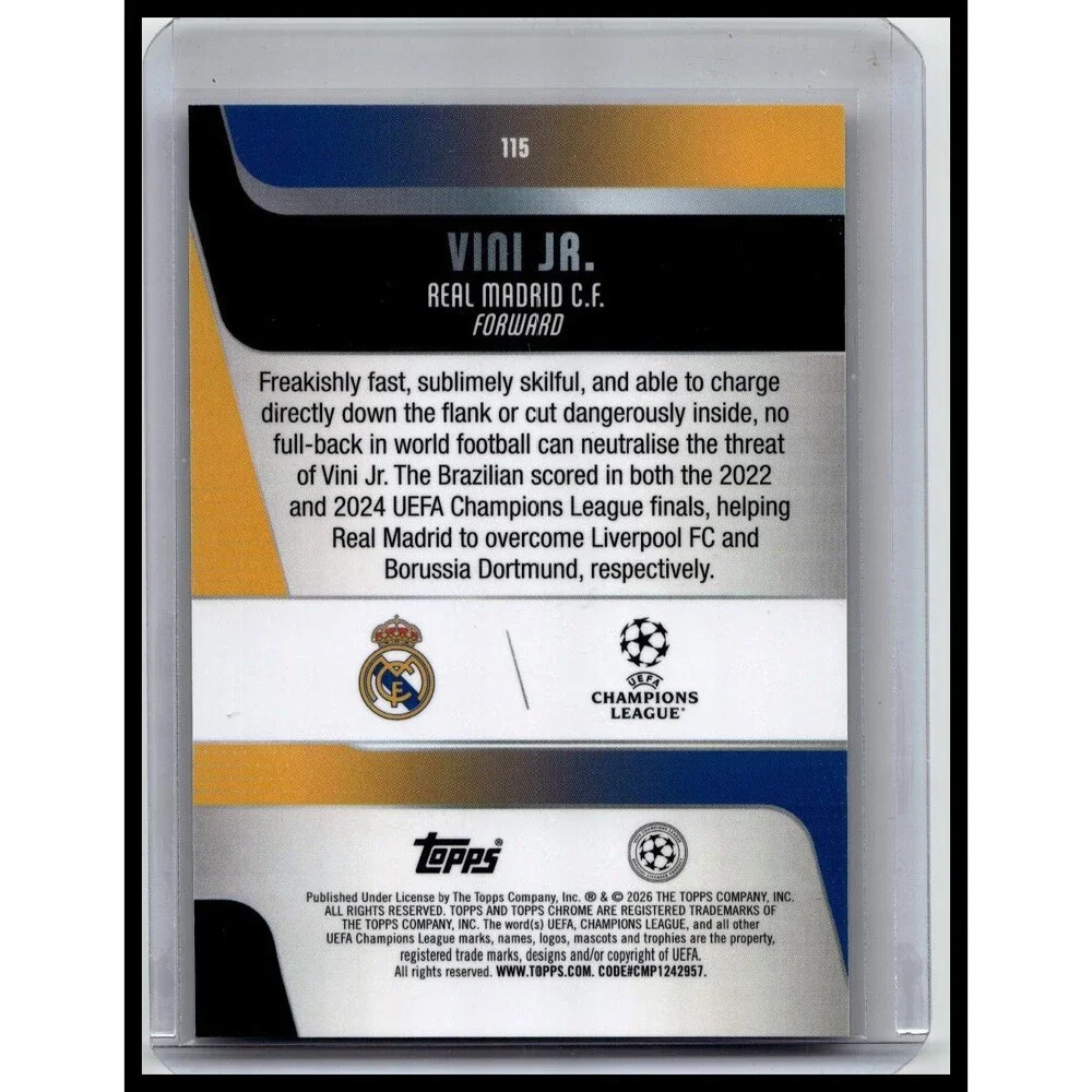 2025-26 Topps Chrome UEFA Vini Jr. #115 Real Madrid CF Geometric Refractor